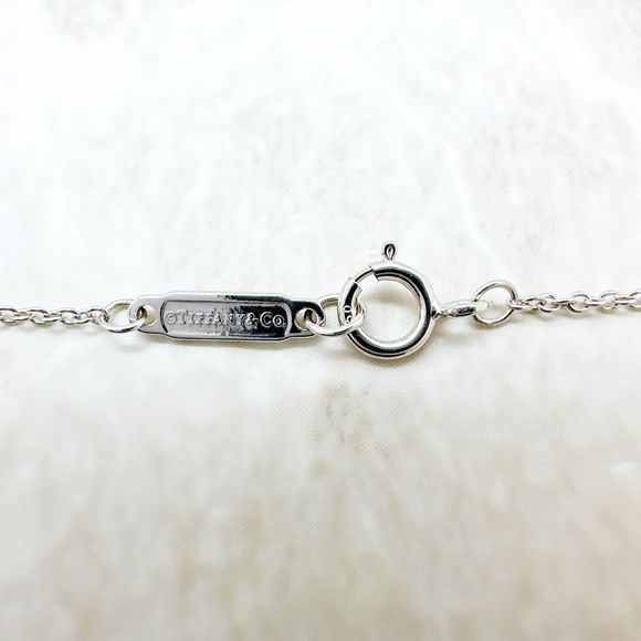 Polar Tiffany & Co T-smile Diamond White Gold Necklace Approx 39cm (1535in) U - Picture 7 of 8